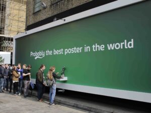 Using a billboard to inspire interaction