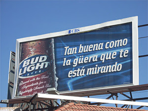 bud light in Spanish advertisement